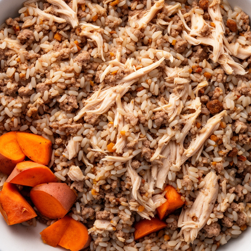Variations on Chicken and Rice for Dogs