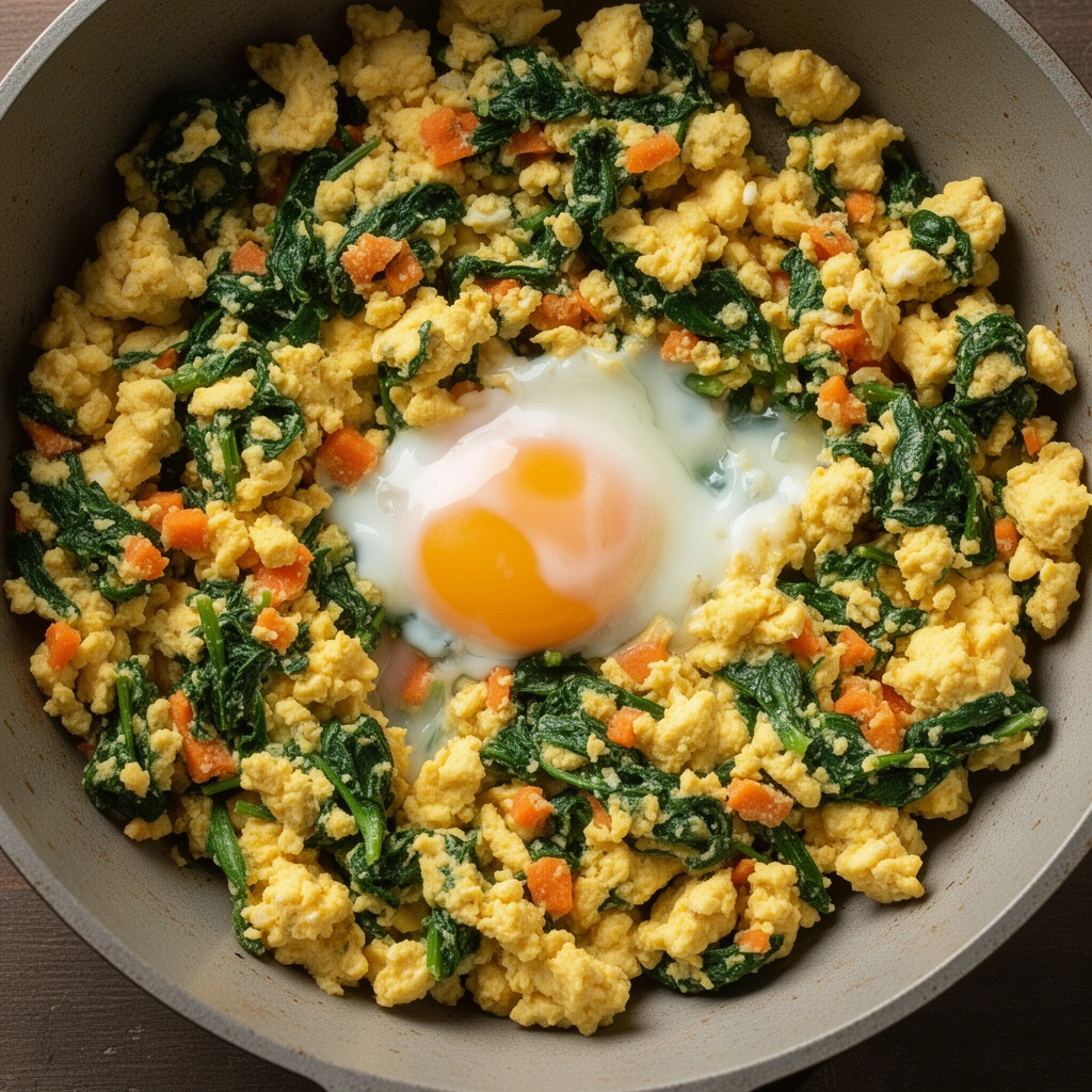 9. Egg and Spinach Scramble