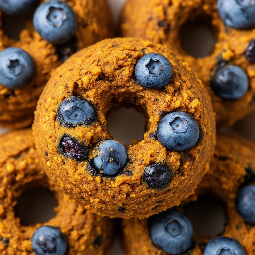 Blueberry Pumpkin Dog Donuts illustration