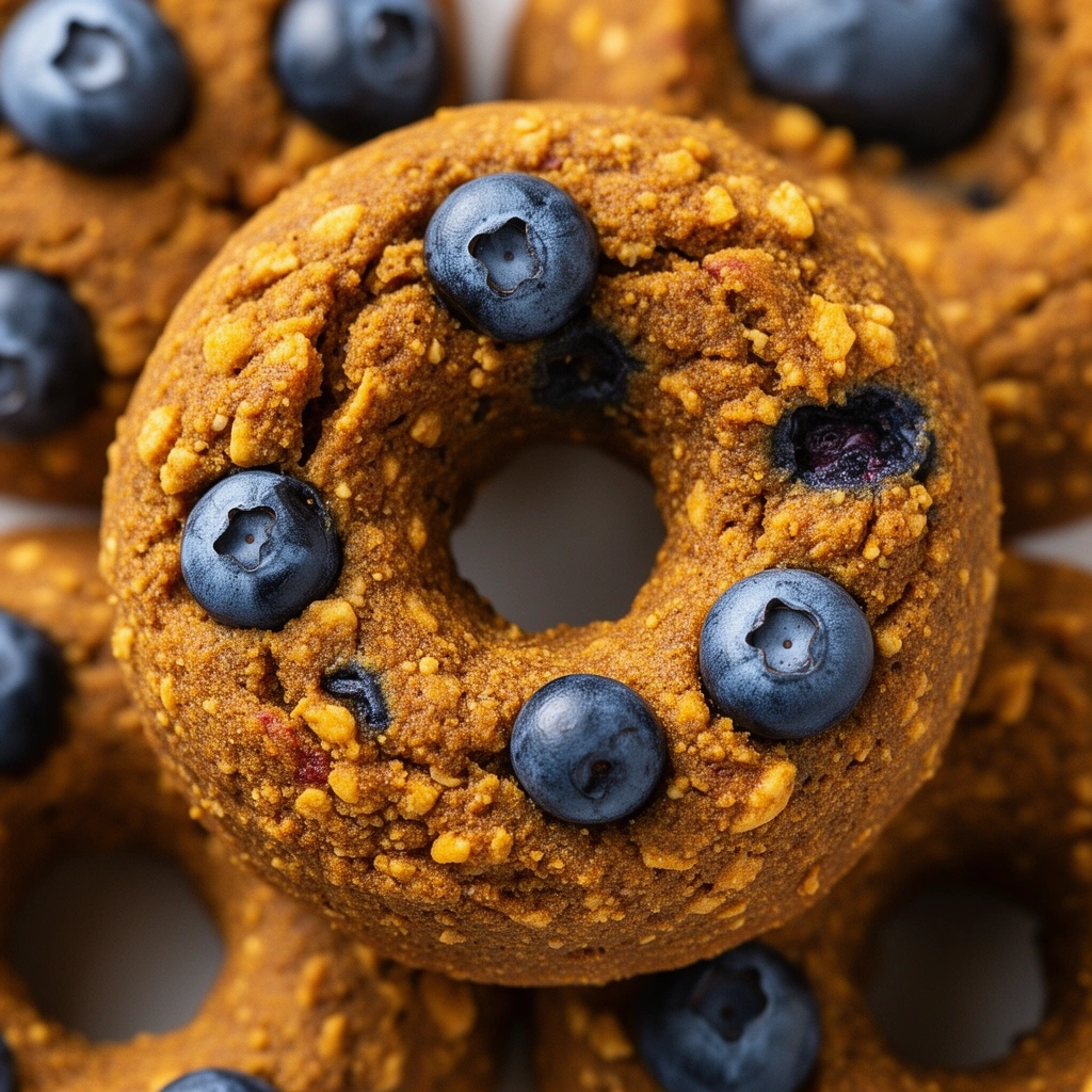 Blueberry Pumpkin Dog Donuts illustration