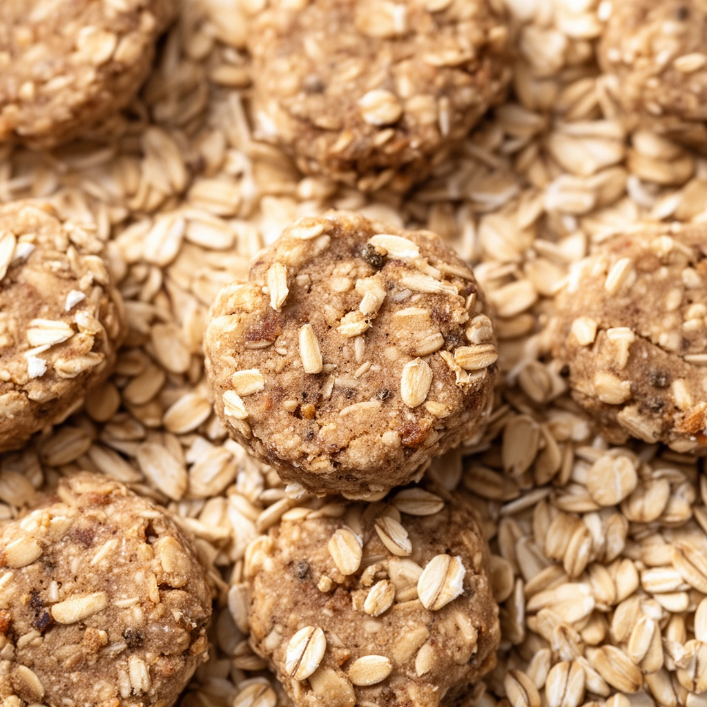 homemade dog treats with rolled oats illustration