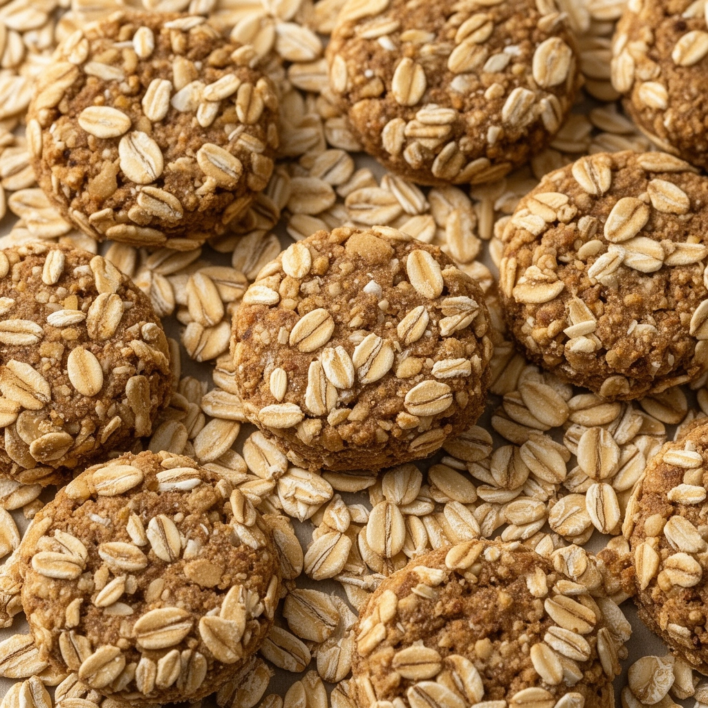 homemade dog treats with rolled oats illustration