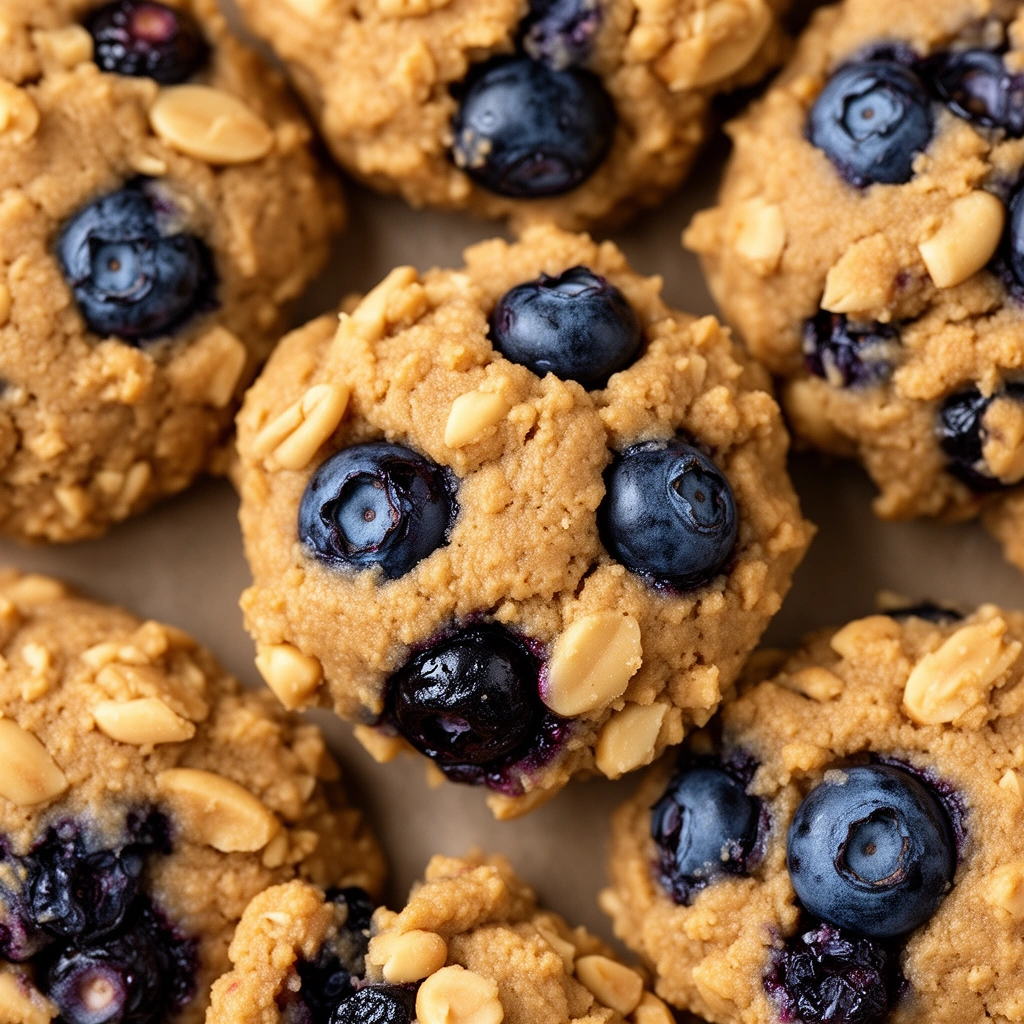 Homemade Peanut Butter Blueberry Dog Treats illustration