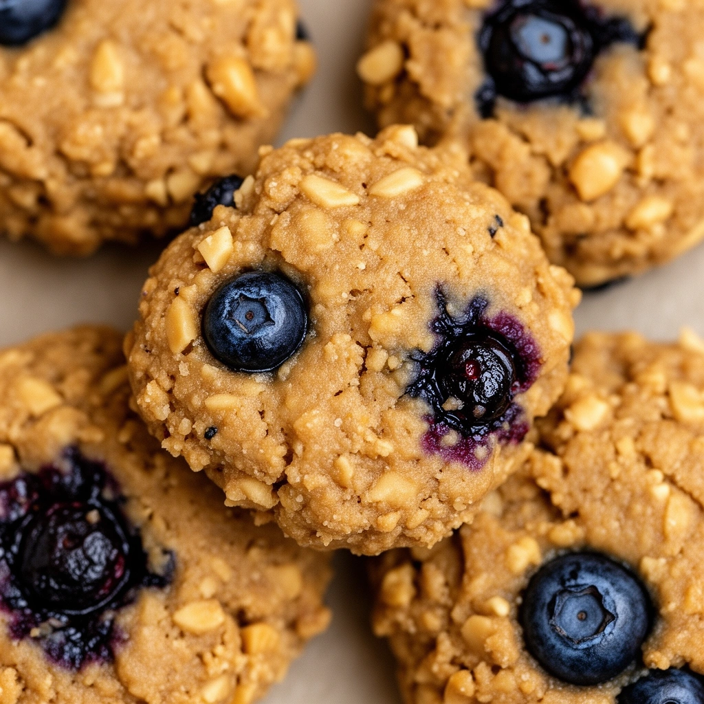 Homemade Peanut Butter Blueberry Dog Treats illustration
