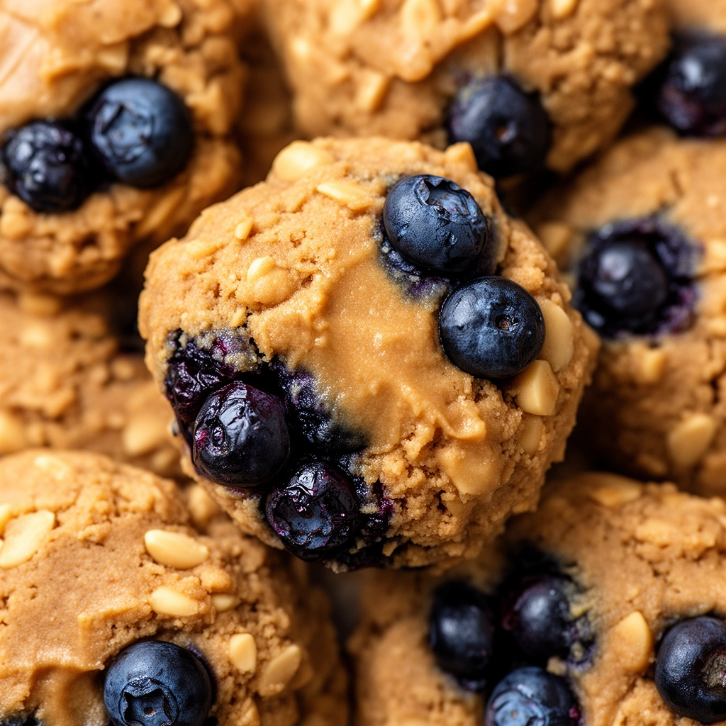 Homemade Peanut Butter Blueberry Dog Treats illustration