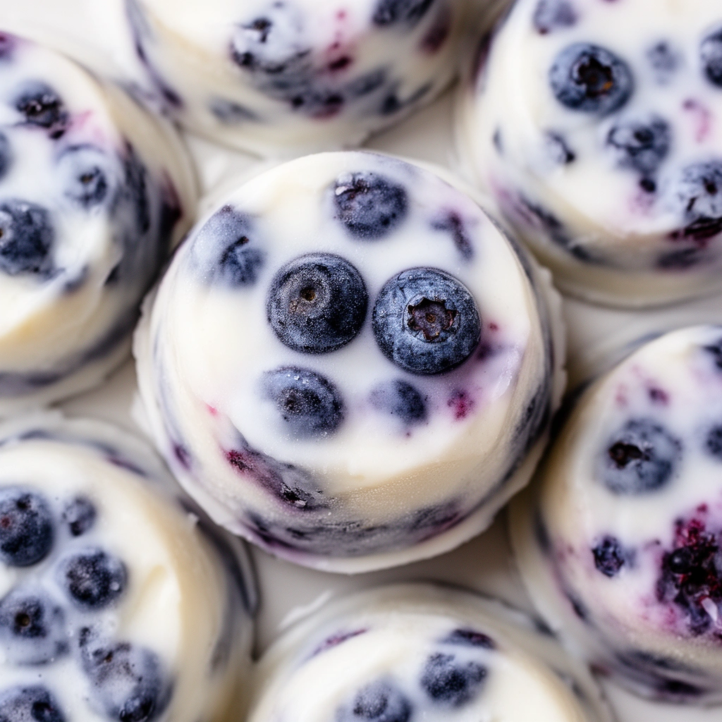 Homemade Frozen Blueberry Yogurt Dog Treats illustration