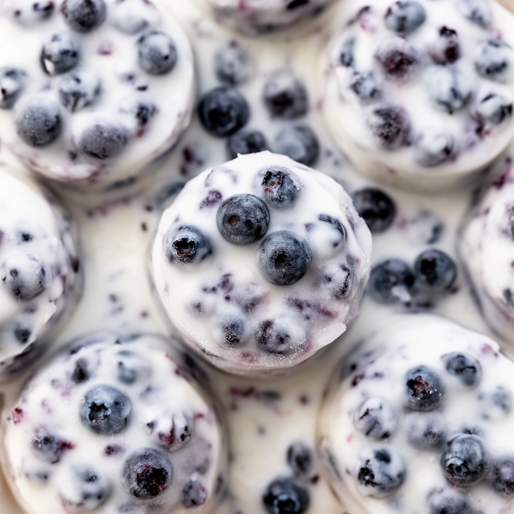 Homemade Frozen Blueberry Yogurt Dog Treats illustration