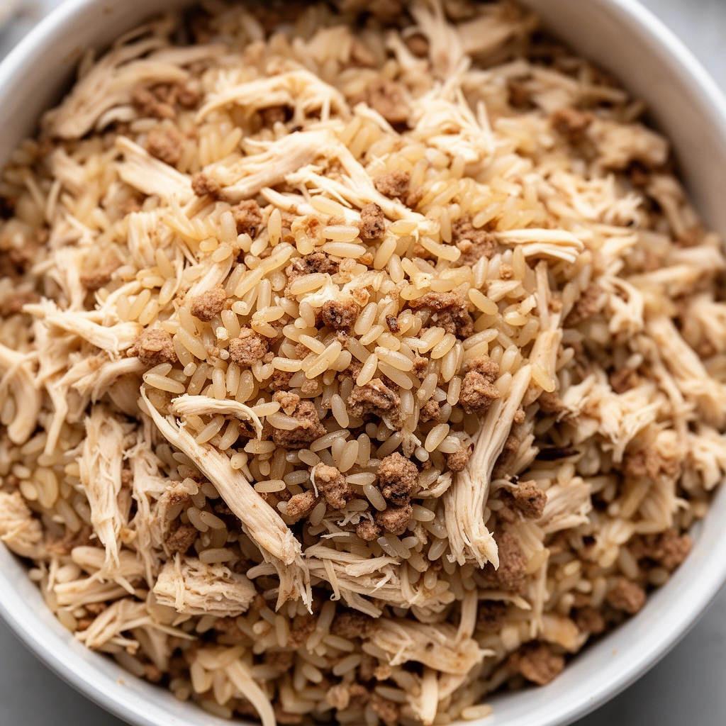 Homemade Chicken and Rice Dog Food Recipe illustration