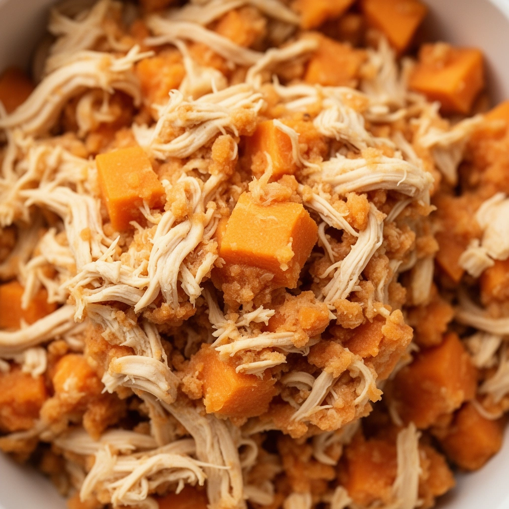 Homemade Chicken and Sweet Potato Dog Food Recipe illustration