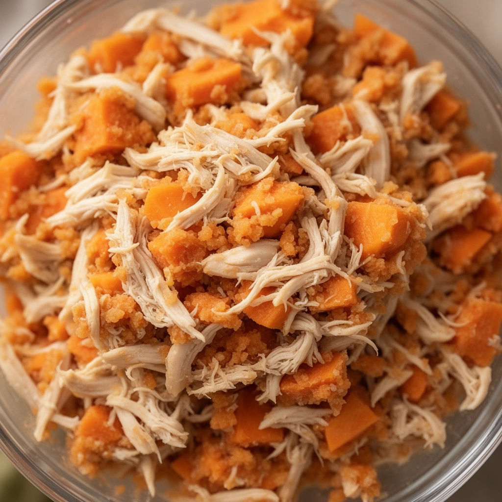 Homemade Chicken and Sweet Potato Dog Food Recipe illustration